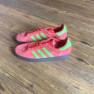 Adidas Bold Red and Green Shoes